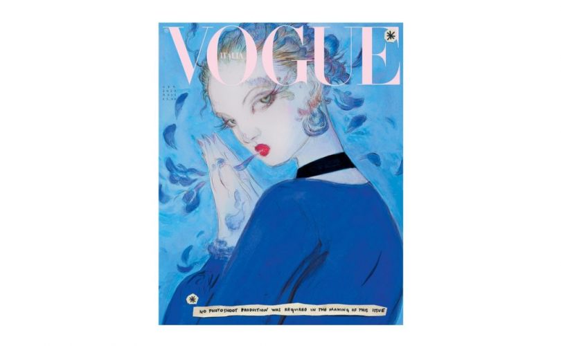 Yoshitaka Amano ha realizzato una delle copertine di Vogue Italia di gennaio