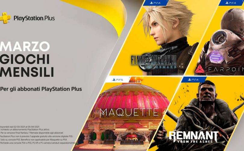 FINAL FANTASY VII REMAKE in regalo agli abbonati PlayStation Plus di marzo