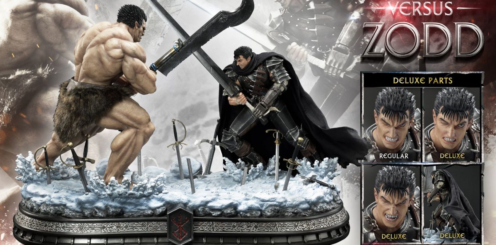 BERSERK: prenotazioni aperte per la statua Guts versus Zodd di