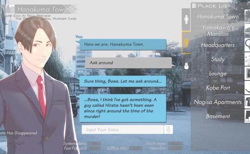 SQUARE ENIX AI Tech Preview: THE PORTOPIA SERIAL MURDER CASE arriva gratis su PC