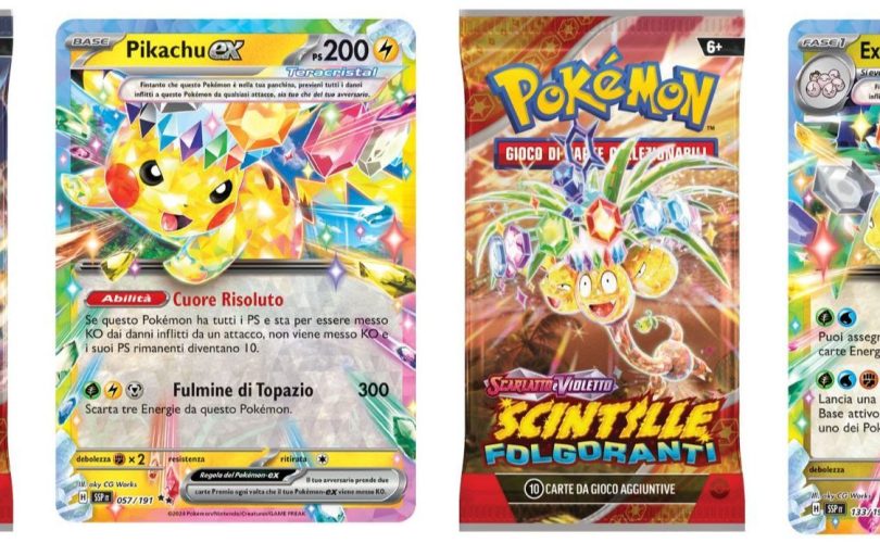 GCC Pokémon: disponibile l’espansione “Scarlatto e Violetto – Scintille Folgoranti”