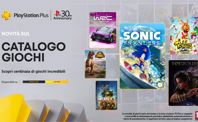 PlayStation Plus: Sonic Frontiers e Forspoken nel catalogo giochi di dicembre 2024